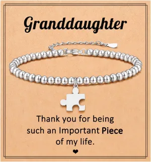 Puzzle Bracelets for Women Girls, Birthday Mothers' Day Christmas Gifts for Granddaughter Niece Daughter sister Bestie