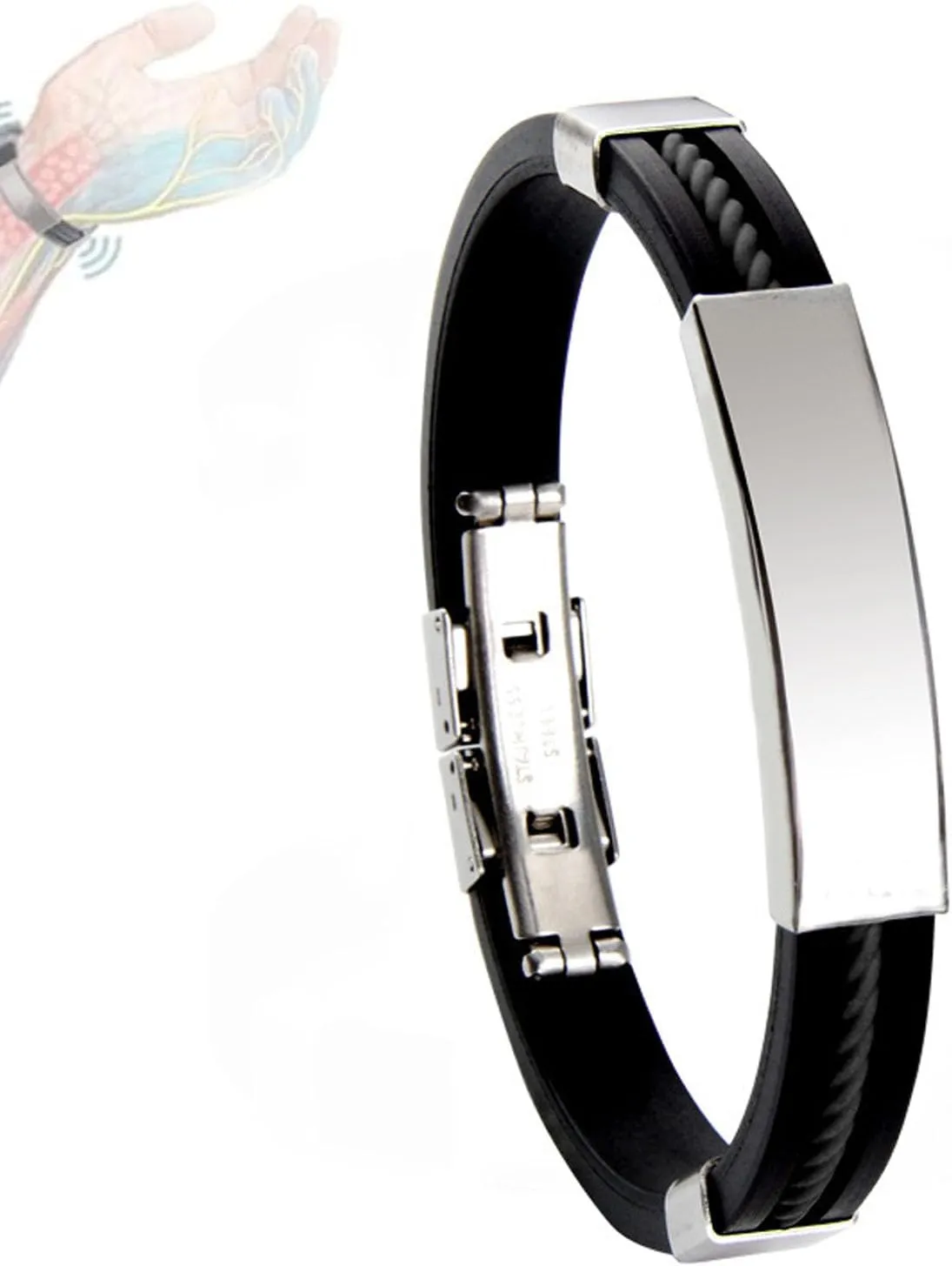 Randarch Titanium Wristband, Apus Ion Therapeutic Lympunclog Titanium Wristband Pro Adjustable Lymphatic Magtherapy Oveallgo Calm Prostapower Bracelet Sugarfirm Outdoor Sport Band for Men Women
