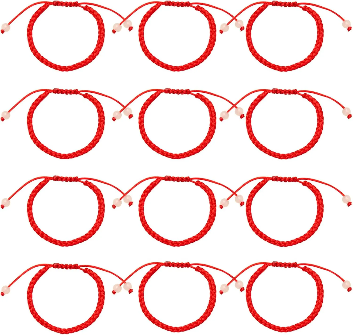 Red String Bracelet 12pcs Adjustable Braided Friendship Bracelets Rope For Lunar New Year, Protection, Success, Graduation, Birthday, Lovers Gift For Men Women Adults