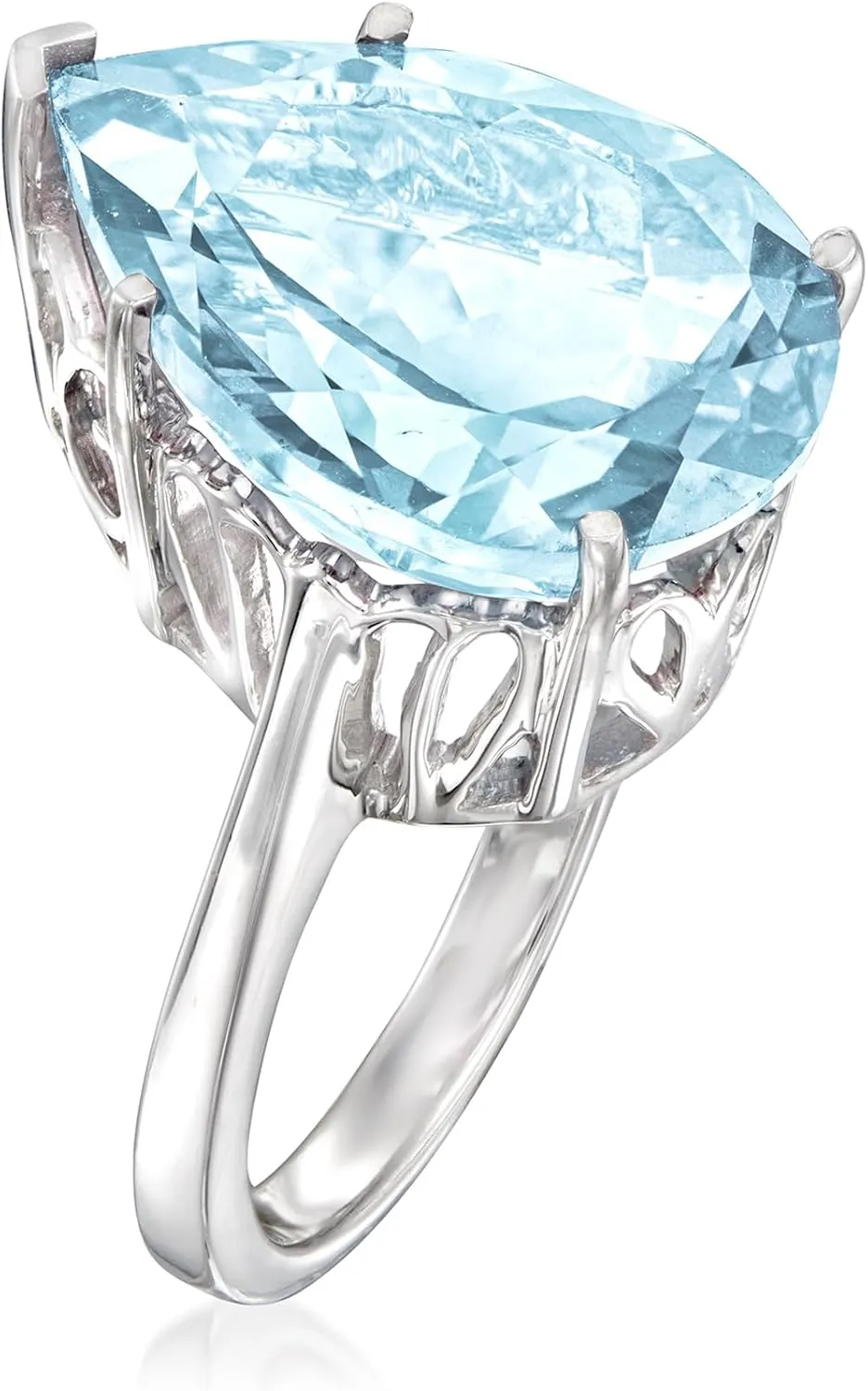 Ross-Simons 13.00 Carat Sky Blue Topaz Ring in Sterling Silver