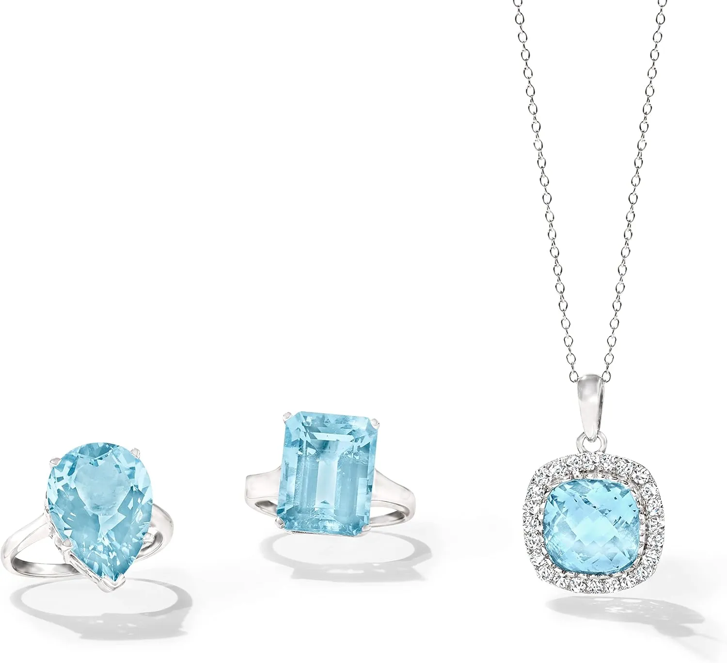 Ross-Simons 13.00 Carat Sky Blue Topaz Ring in Sterling Silver