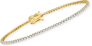Ross-Simons 14kt Gold Diamond Tennis Bracelets H-I Color I2 Clarity