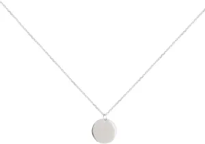 Round Gold Coin Pendant Necklace for Women Girls 925 Sterling Silver 18K Gold Plated Simple Small Full Moon Minimalist Geometric Disk Circle Chain Delicate Choker Jewelry BFF Fashion Gifts Box