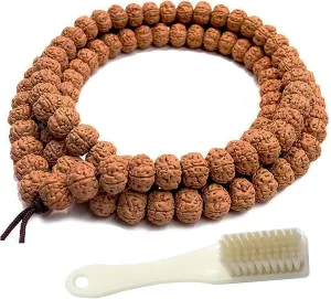 Rudraksha Japa Mala Prayer Yoga Meditation Blessing Buddhist Beads Necklace Bracelet
