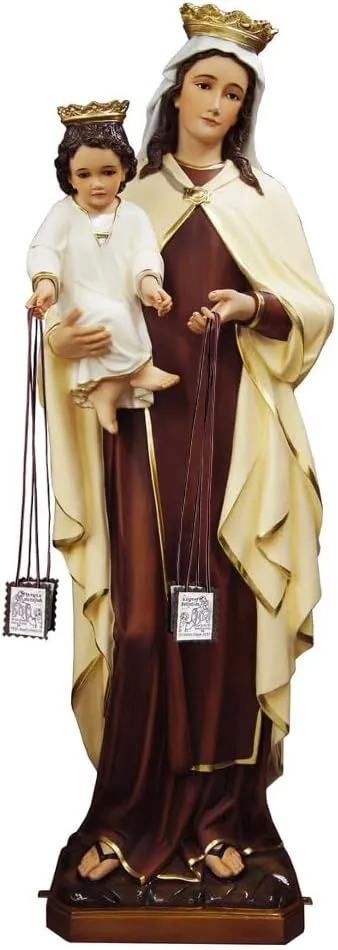 Scapulars Catholic,3 Pack Bulk Brown Scapular Of Our Lady Of Mount Carmel,Escapularios Catolicos Scapular Catholic Necklaces Gift For First Holy Communion and Confirmation Mexican Folk Art Decoration