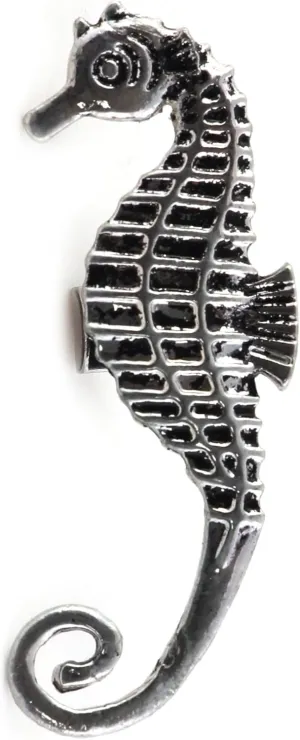 Seahorse Ear Cuff Wrap Silver Tone CE47 Coral Reef Wildlife Clip On Earring Fashion Jewelry