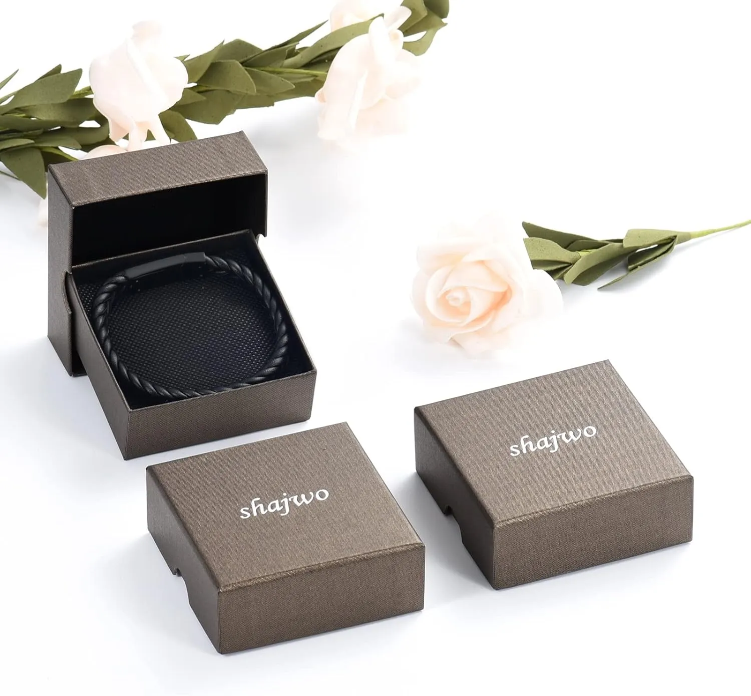 shajwo Cremation Urn Bracelet for Ashes Jewelry for Women Men Infinity Memorial Keepsake Cuff Bangle Leather Bracelet