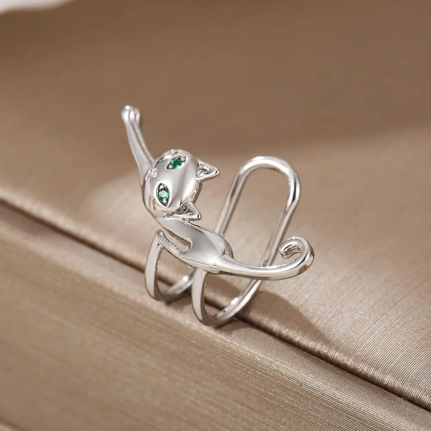 Silver Cuff Earrings for Women, Cubic Zirconia Cartilage Wrap Earrings, Minimalist Hoop Ear Cuff, Helix Ear Jewelry