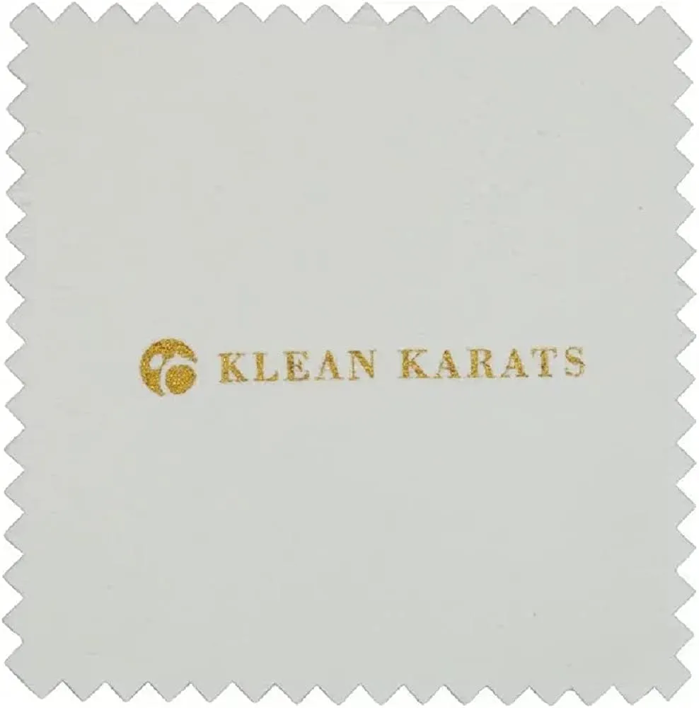 Single Klean Karats Treated Polishing Cleaning Cloth 8"x8" | Premium Tarnish Remover | Keeps Jewelry Clean and Shinny | Great for Silver, Gold and Platinum Metals (1 Piece)