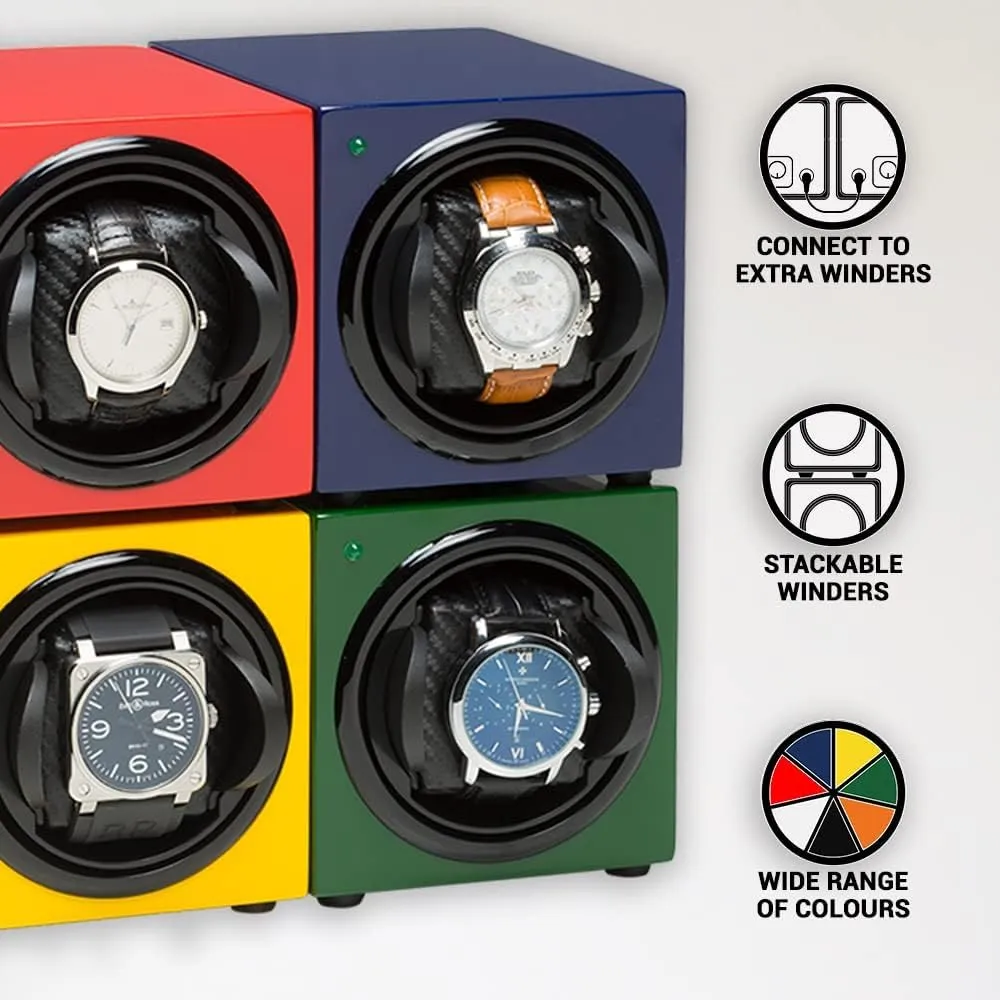 Single Watch Winder for Automatic Watches with Silent Japanese Motor | Watch Winder for Luxury Brands | Adjustable TPD 650-1950 | AC Operated | Battery Backup