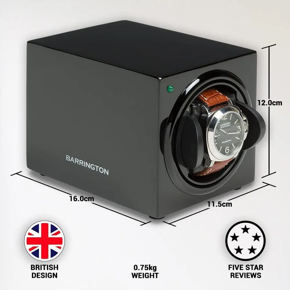 Single Watch Winder for Automatic Watches with Silent Japanese Motor | Watch Winder for Luxury Brands | Adjustable TPD 650-1950 | AC Operated | Battery Backup