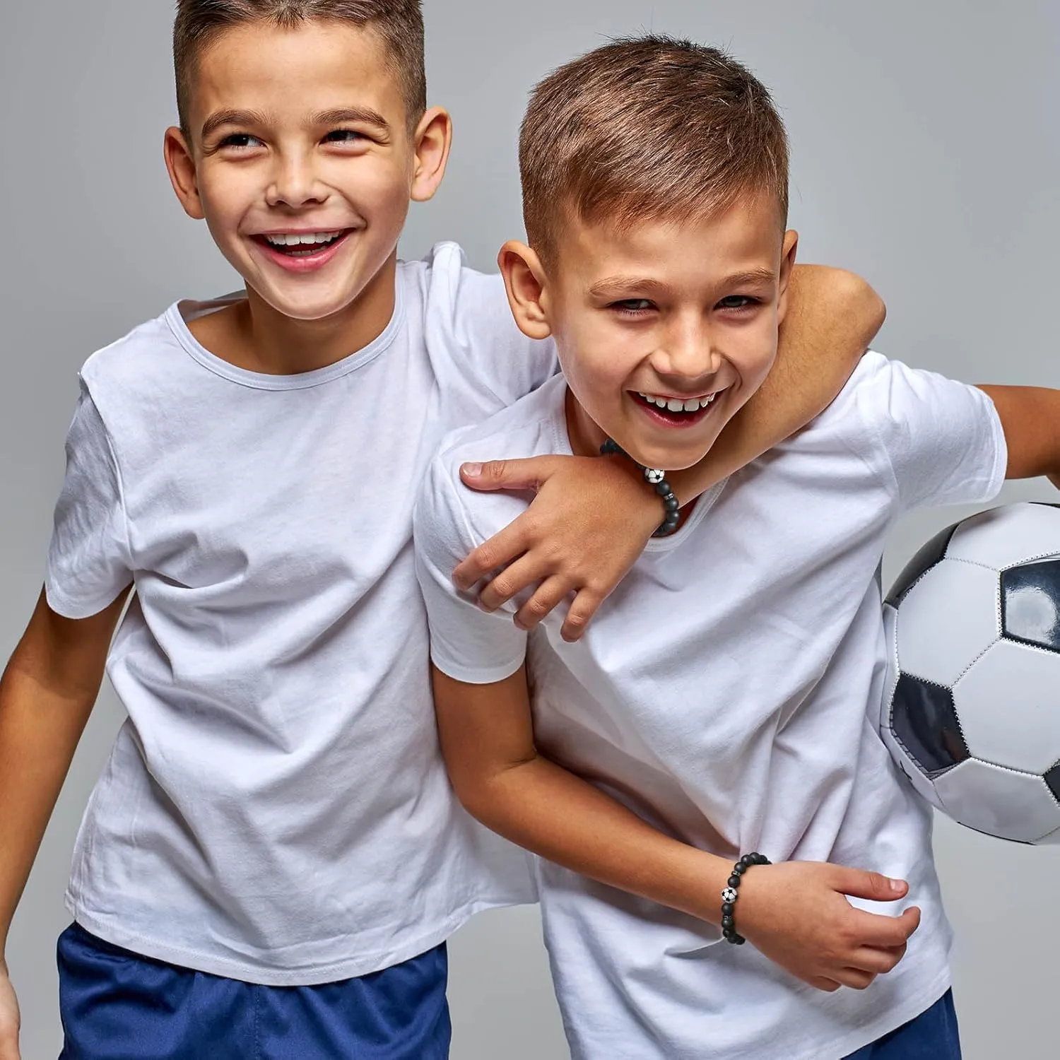 Soccer Football Basketball Baseball Bracelet    , Silicone Bead Adjustable Sports Lover Teens Players Team Accessories Jewelry Stuff Gift for 6-16 Years Old Boys Girls