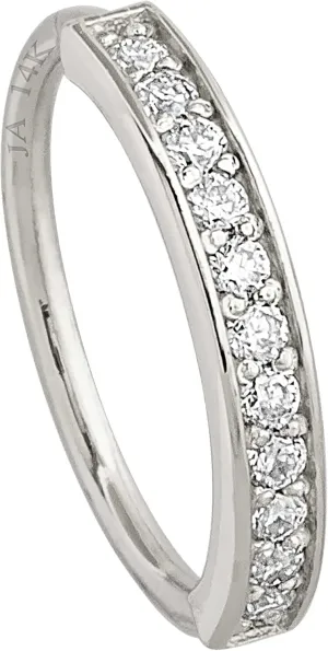 Solid 20G 14Kt White/Yellow Gold Prong Set 11-Stone Diamond Nose Hoop Ring - Ear Cartilage Ring - April BirthStone Nose Ring Stud