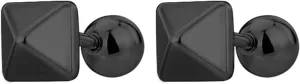 Stainless Steel Geometry Pyramid Shaped Cocktail Party Wedding Stud Earrings
