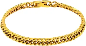 Stainless Steel Men Cuban Link Chain Bracelets5/7/9/13mm Width, 7.5/8.3/9 Inch Length, 18K Gold/Black Plated/Stainless Steel Curb Chain Wrist Bracelets for Men Women, with Gift Box