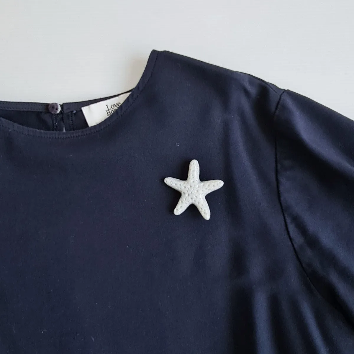 Starfish Silver Brooch
