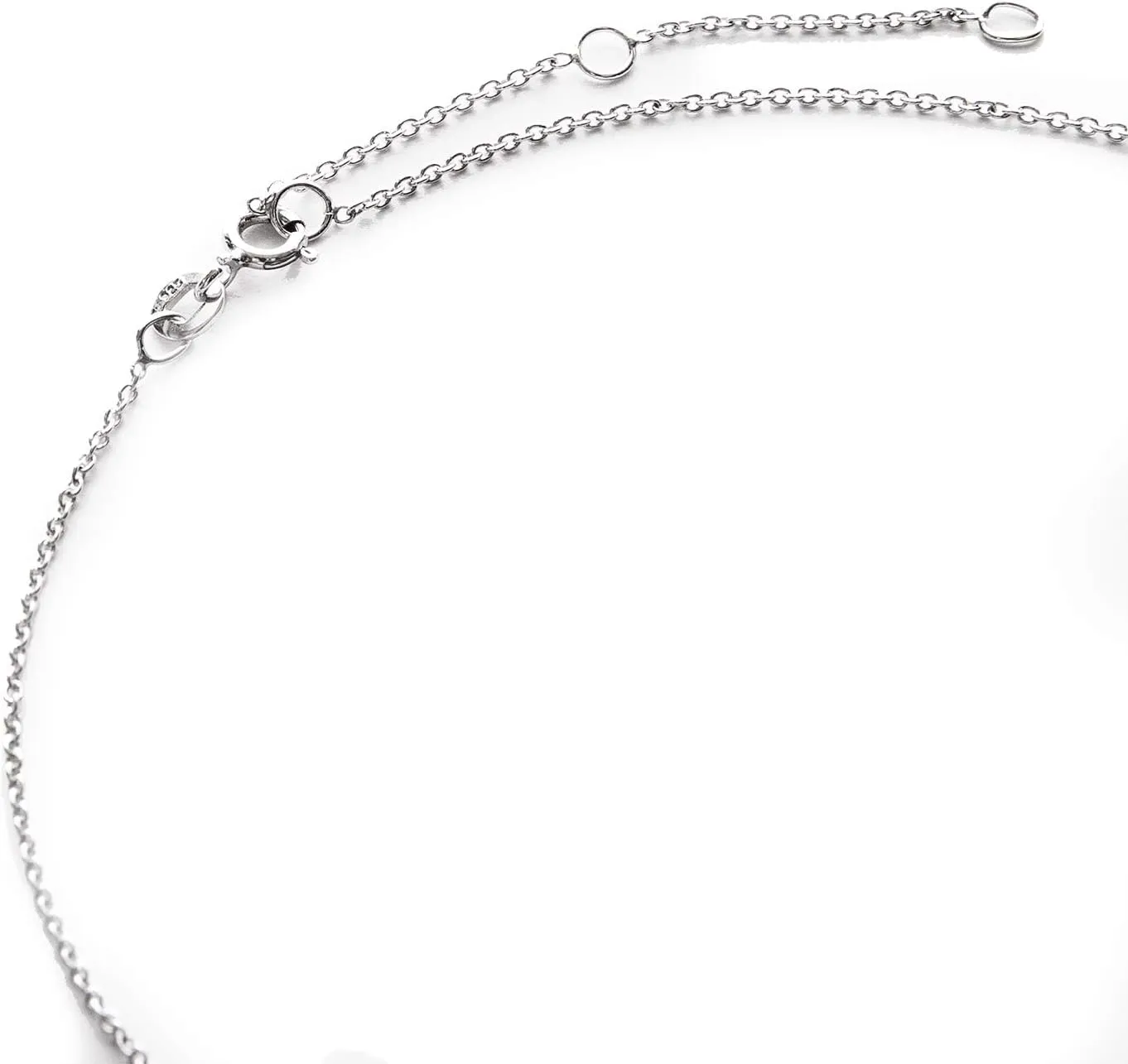Sterling Silver Side Mini Initial Necklace