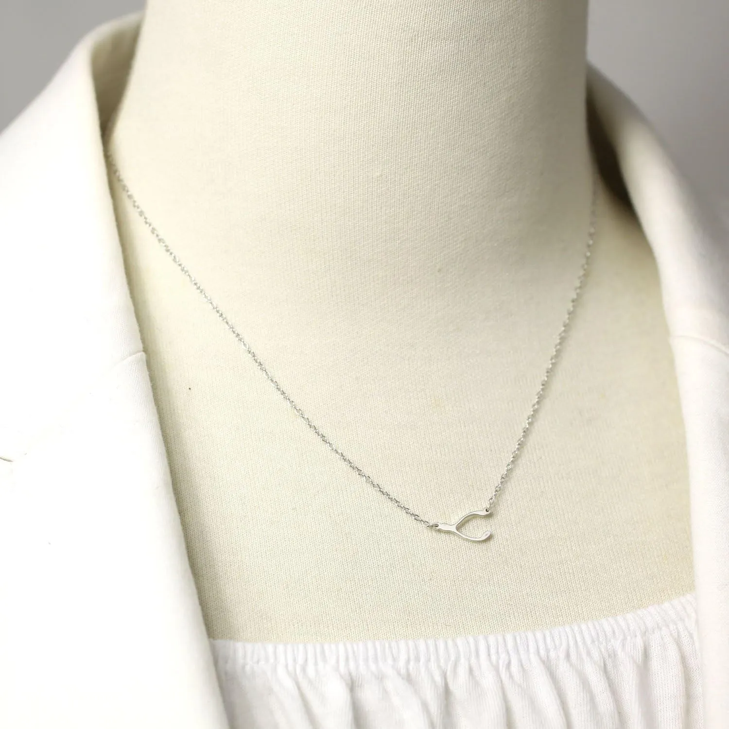 Sterling Silver WISHBONE Necklace