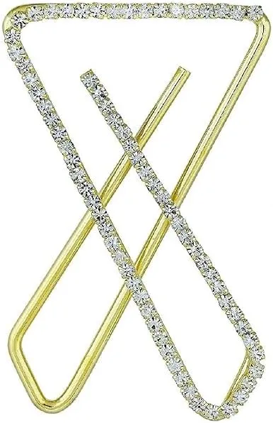 Stone Studded Saree Pin X Shaped, Safety Pin, Brooch Safety Pins Pack of 1