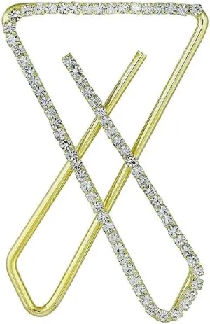 Stone Studded Saree Pin X Shaped, Safety Pin, Brooch Safety Pins Pack of 1