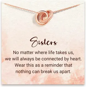 STORYJEWELLERY Sister Necklaces for Women, Sister Jewelry, Gifts for Sisters, 925 Sterling Silver Necklace, Birthday Gifts for Sisters, Sterling Silver Jewelry