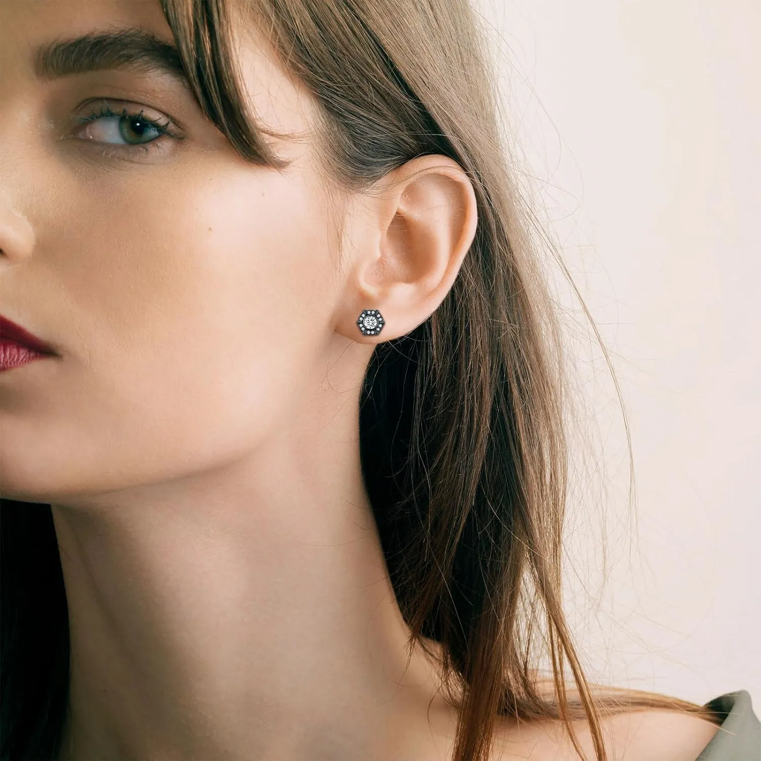 Stud Earrings 925 Sterling Silver Stud Earrings for Mens Womens Pierced Mens Earrings Jewelry Gift for Father's Day Gifts