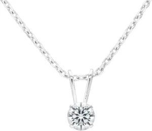 SuperJeweler Lab Grown Diamond Solitaire Necklace in White Gold with Free Chain  Available in All Carat Weights, Eco-Friendly, Conflict-Free, Sustainable Diamond