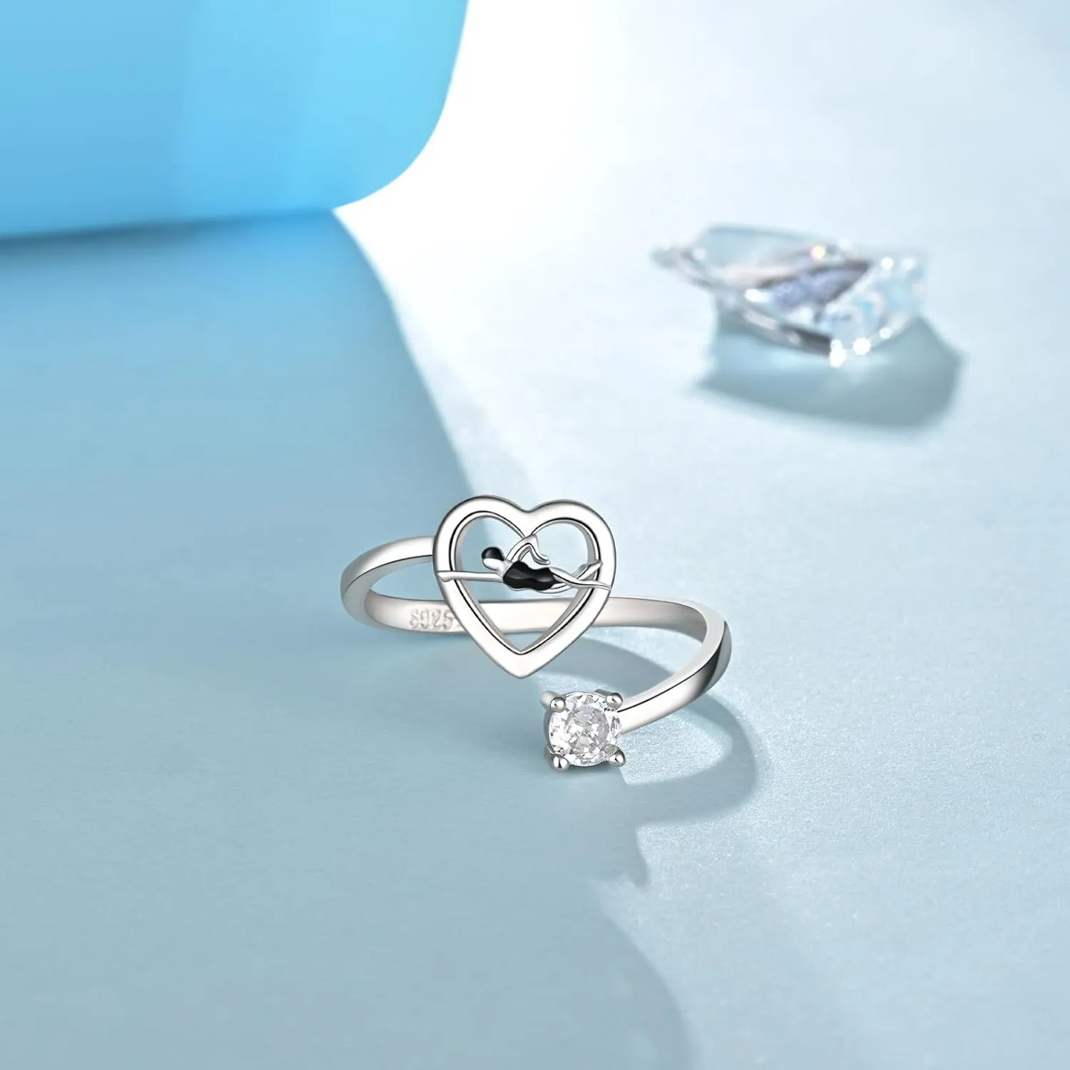 Swimming Jewelry - 925 Sterling Silver Swimming Pendant Necklace Rings Earrings Bracelet for Swimming Lovers Women