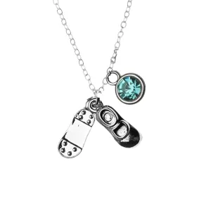 Tap Dance Shoe Birthstone Necklace, Dance Jewelry, Tap Necklace, Gift For Dancers, Dance Recitals, Dance Teams & Dance Teachers