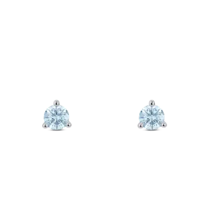 The Blue Mini Round Brilliant Solitaire Studs