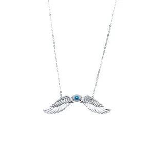 The eye of the sky - chain necklace - silver 925 - white rhodium plated - unisex