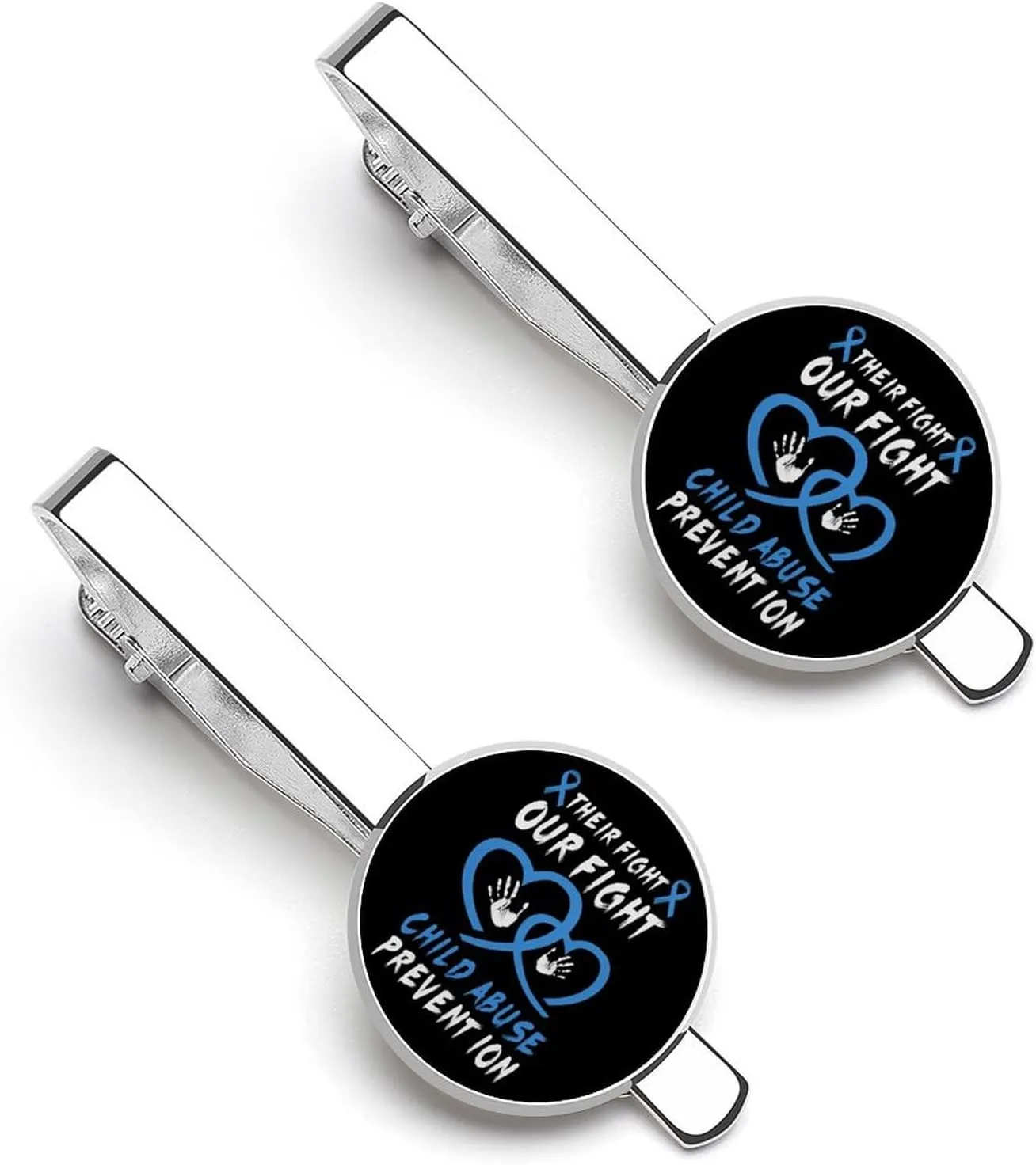 Tie Clip for Men,Round Tie Bar Clips And Cufflinks Set for Luxury Clothing Accessories 2 Pcs