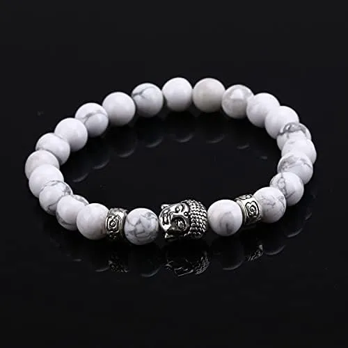Tiger Eye Lava Stone Bead Buddha Bracelet Jewelry Yoga Prayer Bracelets Men Women Fashion Jewelry PX53R (red)