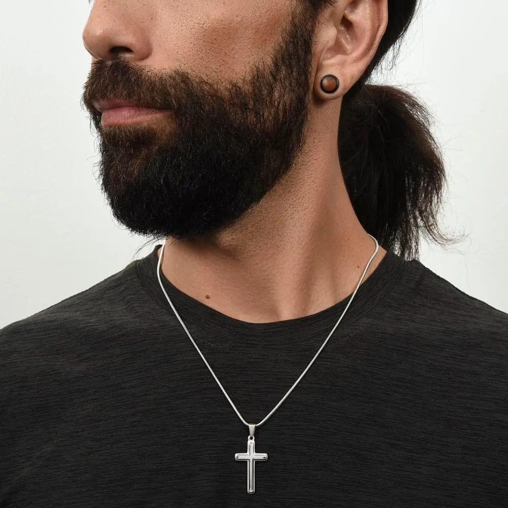 To My Boy Cross Necklace, Father & Son, Mother & Son, Cross Necklace For Boys