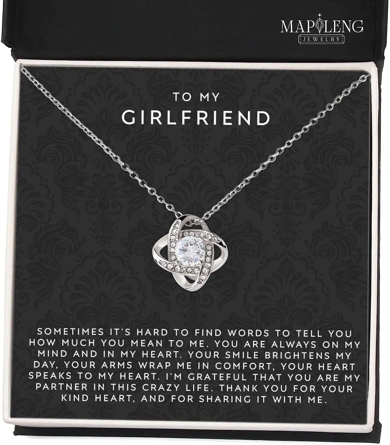 To My Love Necklace For Her - Valentine's Gift & Birthday Gift Idea - Her Jewelry - For Girlfriend or Wife