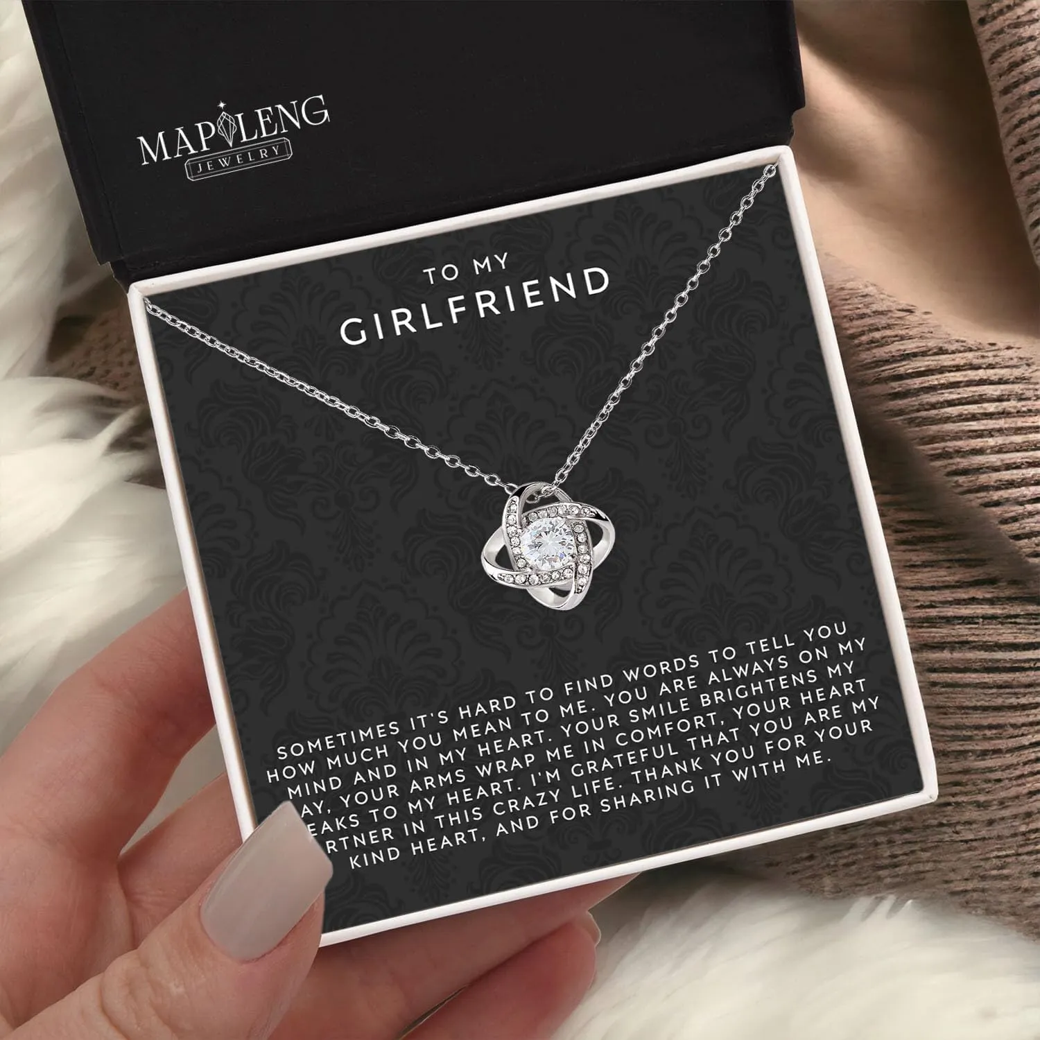 To My Love Necklace For Her - Valentine's Gift & Birthday Gift Idea - Her Jewelry - For Girlfriend or Wife