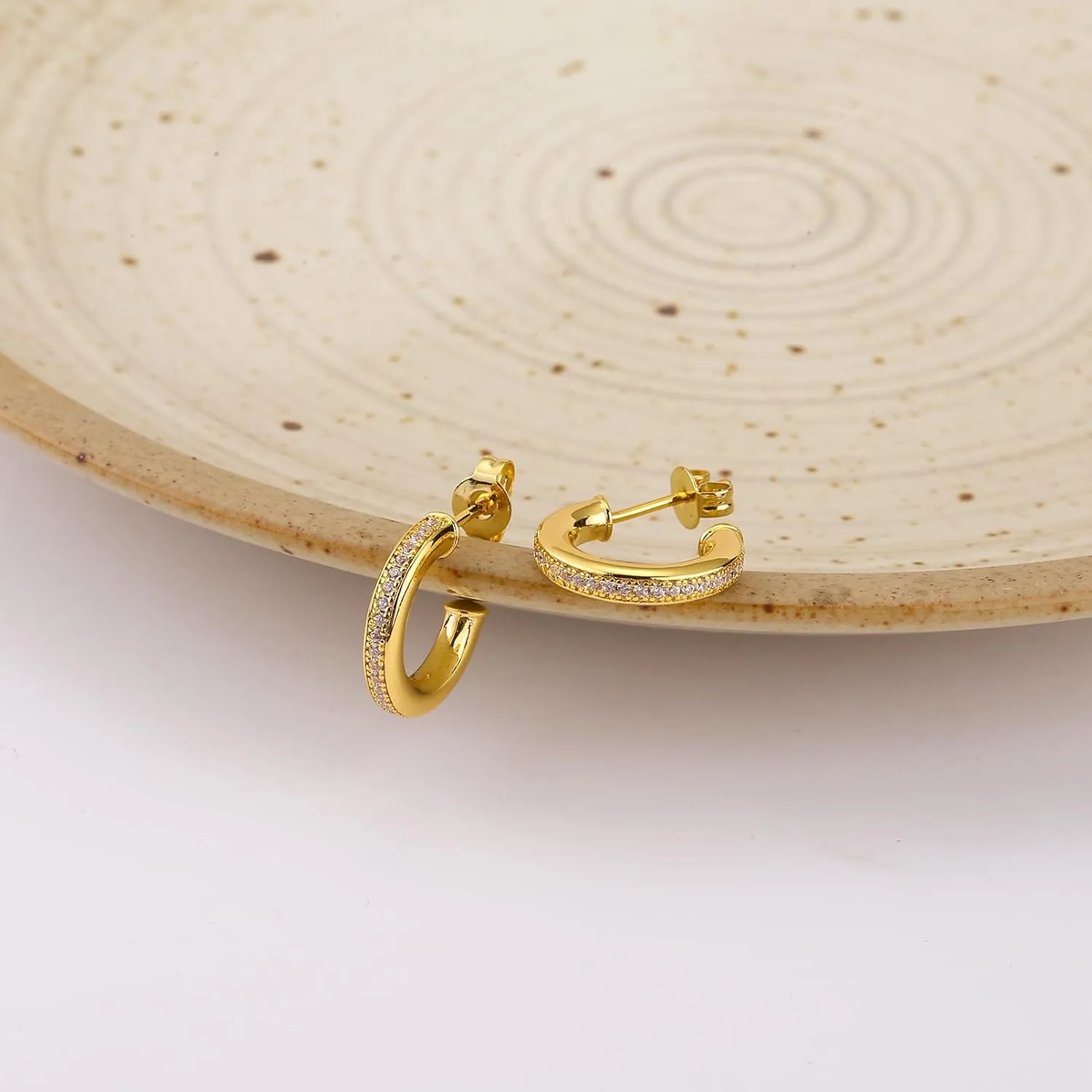 ToHeart Gold Stud earrings Women Hypoallergenic