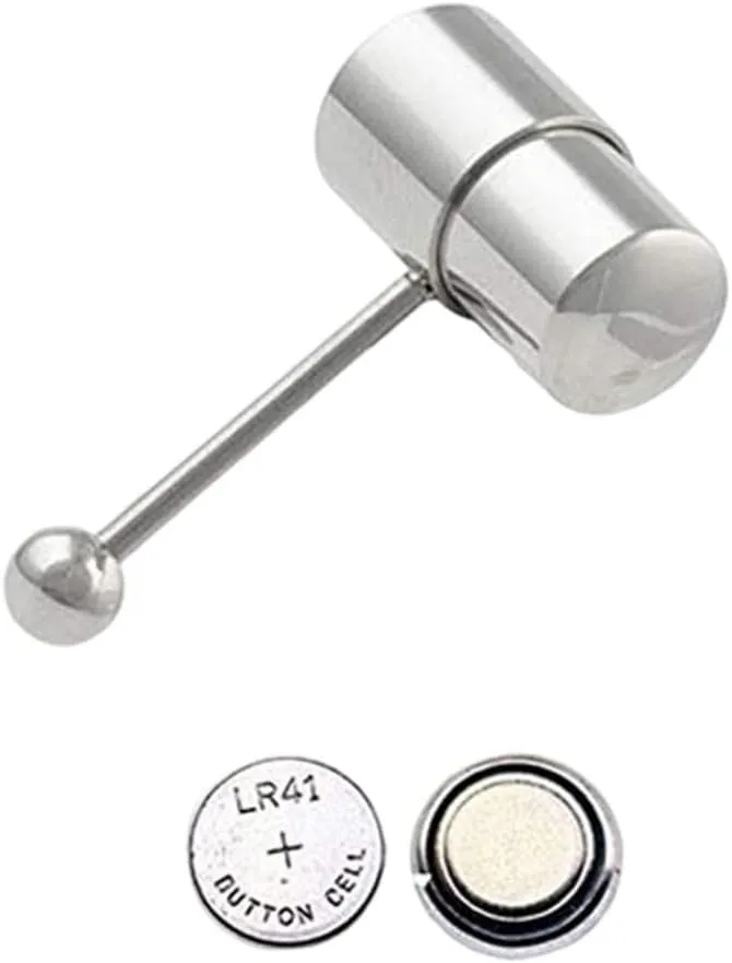 Tongue Bar Stainless Steel Vibration Tongue Ring Piercing Jewelry Barbell Ornament Blue