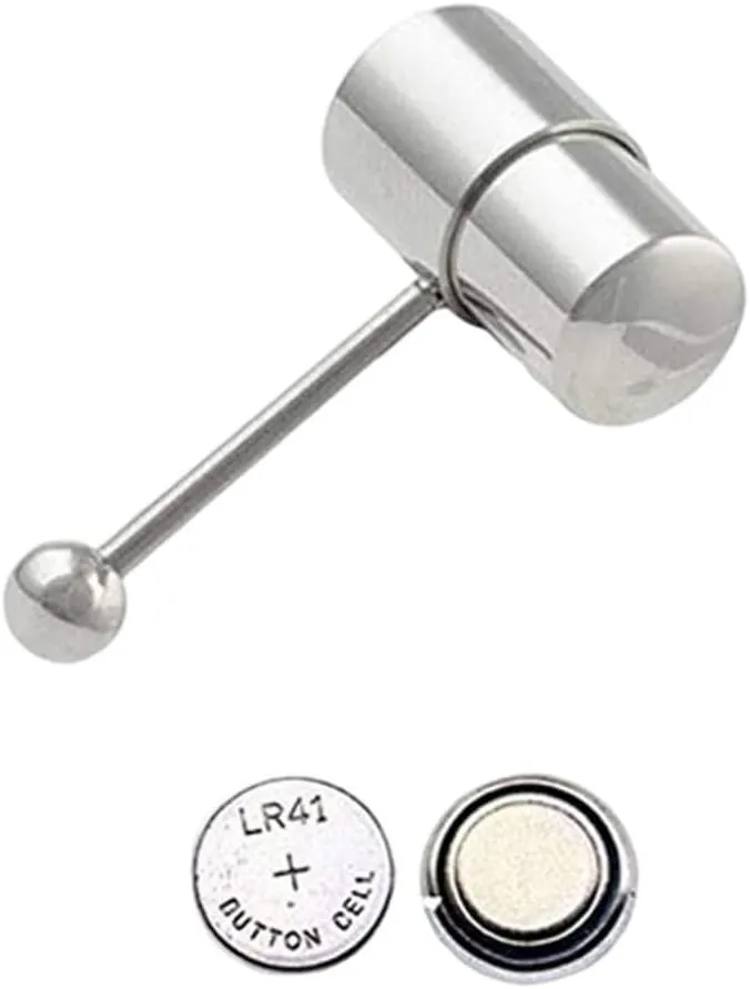 Tongue Bar Stainless Steel Vibration Tongue Ring Piercing Jewelry Barbell Ornament Silver bars
