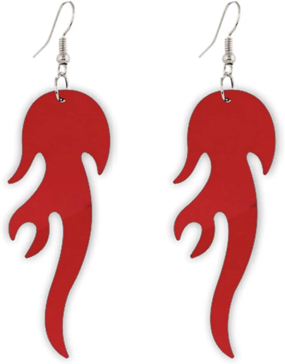 Transparent Acrylic Resin Flame Dangle Earrings Dainty Multicolor Earrings Punk Rock Hip Hop Earrings for Women Girls Jewelry