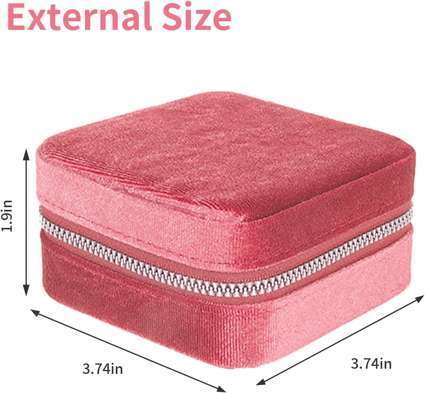 Travel Jewelry Box, Small Jewelry Case Organizer Portable Jewelry Box for Girls, Women with Mirror to Store Ring, Pendant, Earring, Necklace and Bracelet (Pink)