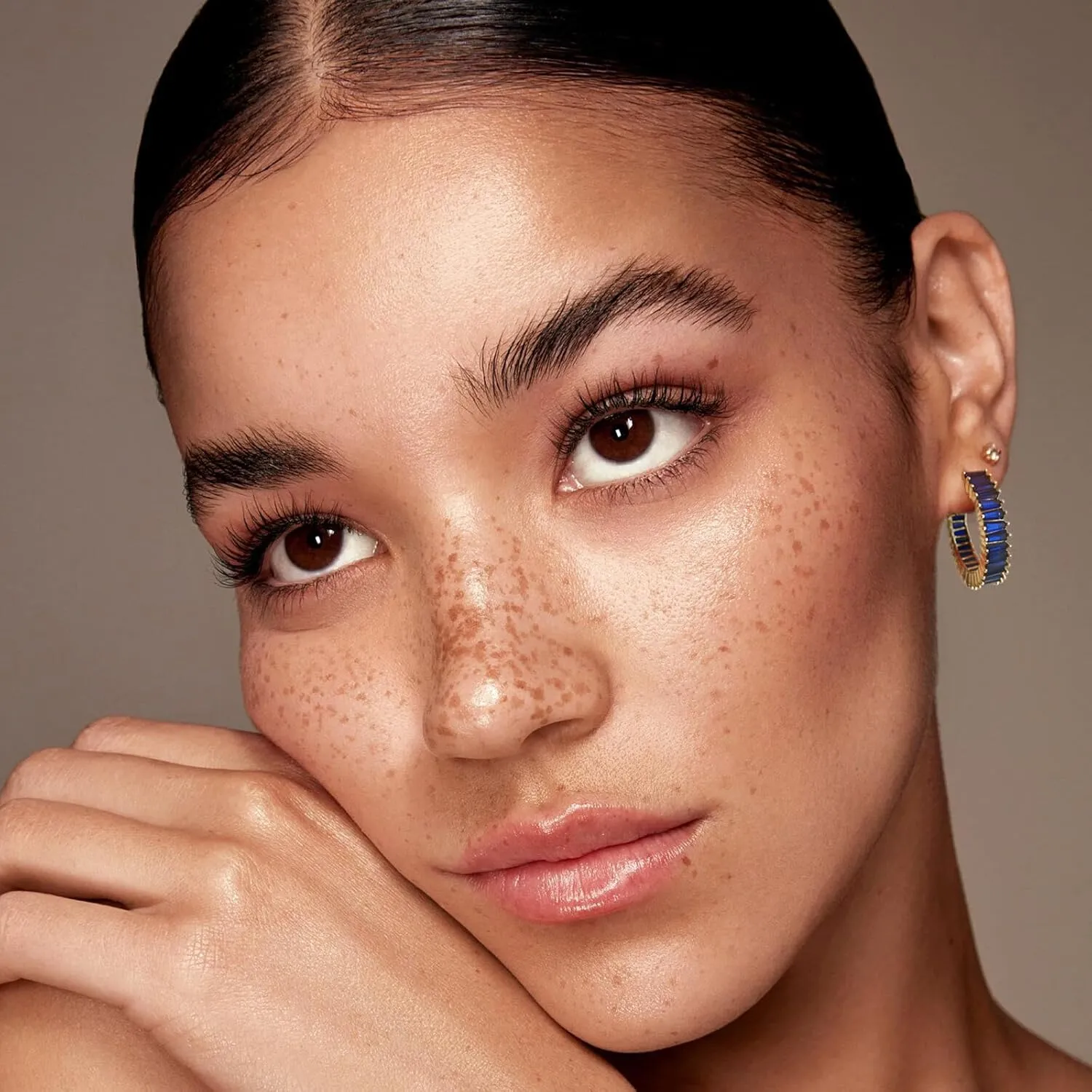 Trendy CZ Gold Hoop Earrings for Women, Lightweight Chunky Silver Earrings for Women 14K Real Gold Plated Hoops Earrings Hypoallergenic Earrings Jewelry