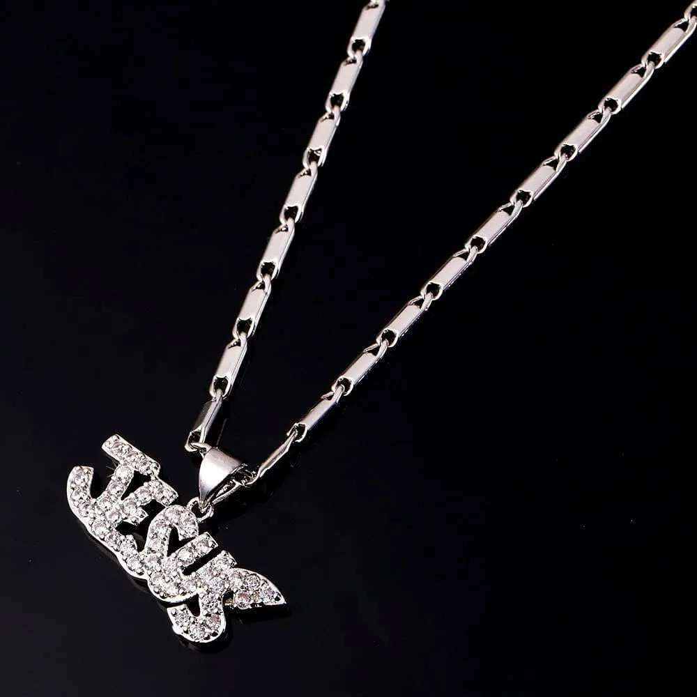 U7 Russian Orthodox Cross Pendant/Praying Hands/Ichthys Sign for Men Women Stainless Steel 18K Gold Plated Jesus Pendant Christian Religious Necklaces, Length 22" Silver Black Gold