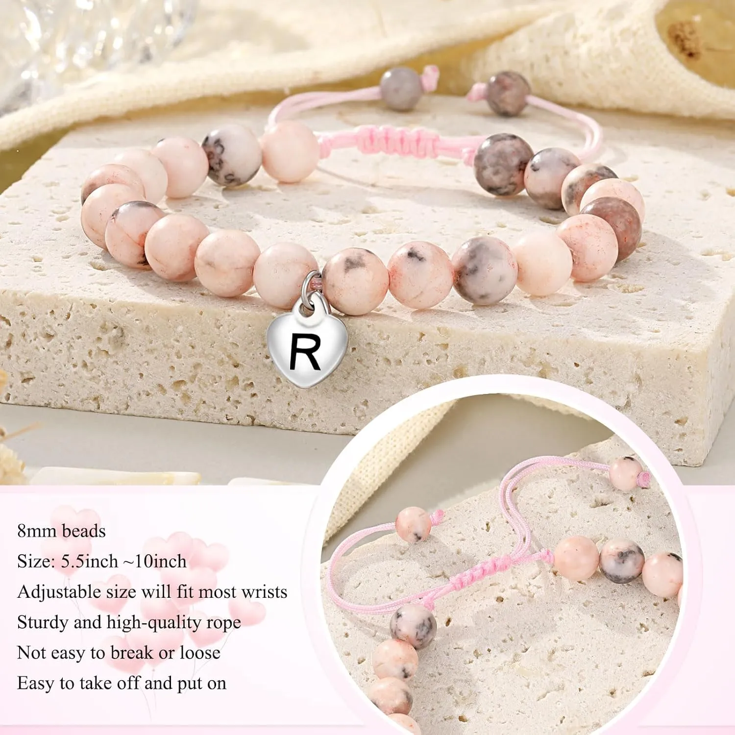 UNGENT THEM Letter Initial Charm Bracelets Gifts for Teen Girls Jewelry Women Teenage Teen Birthday Christmas Valentines