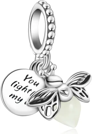 VALGACLS 925 Sterling Silver Family Love Mom Mouse Heart Charms for Bracelets Necklace Valentine's Day Mother's Day Jewelry Charm for Women