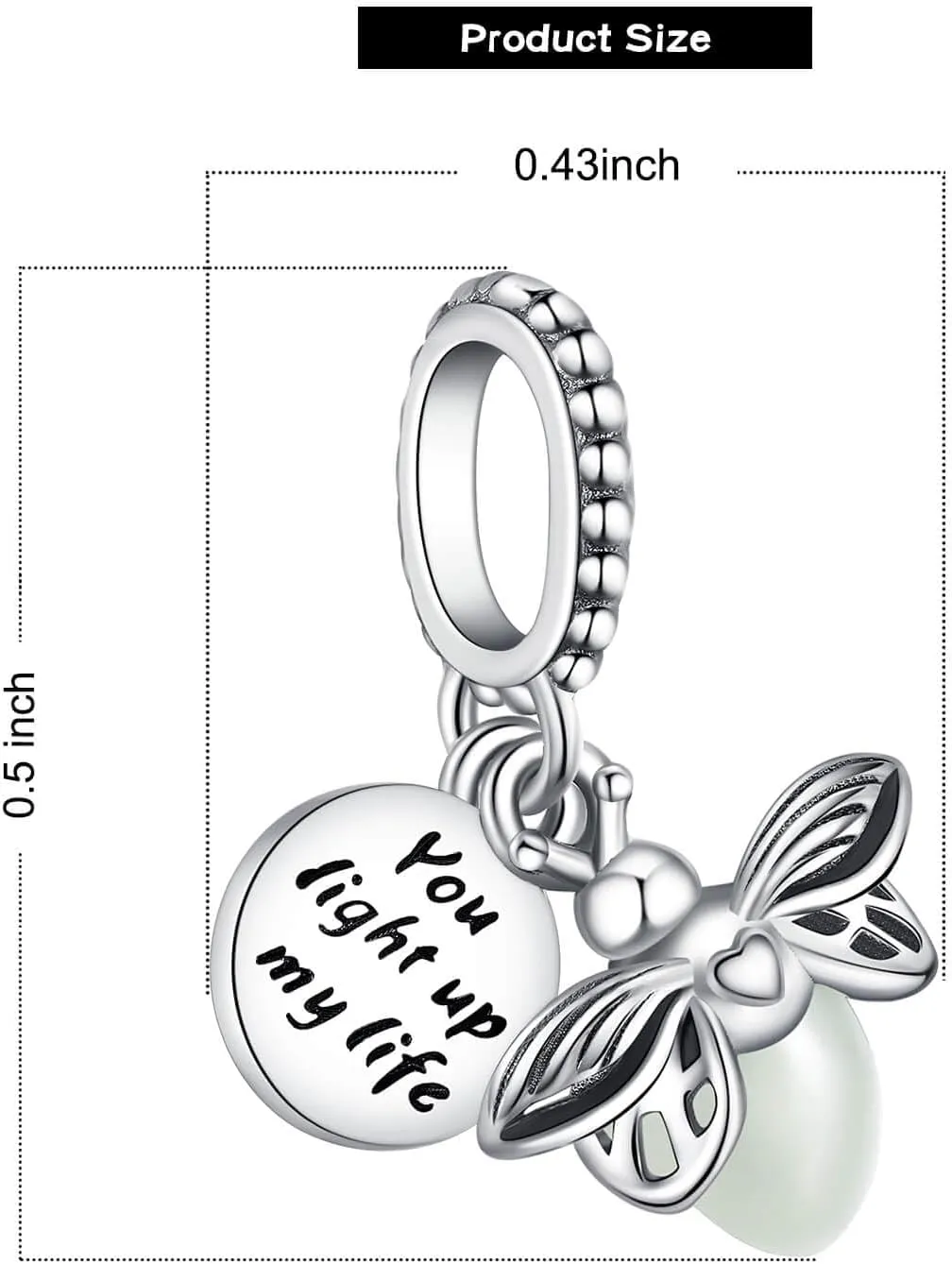 VALGACLS 925 Sterling Silver Family Love Mom Mouse Heart Charms for Bracelets Necklace Valentine's Day Mother's Day Jewelry Charm for Women