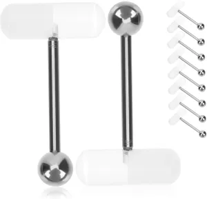 VALICLUD 10pcs Acrylic Tongue Rings Sturdy and Comfortable for Long Time Wear Bright Colors Birthday