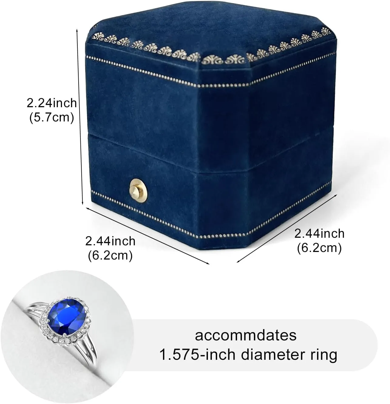 Velvet Ring Box for Proposal,Navy Blue,Deep Blue, for Wedding Day,Sturdy Earring Box,Jewelry, Engagement Box,Gift Boxes, Ideal for Brides, Odorable Gift
