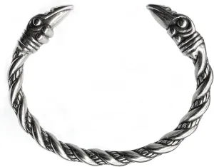 Viking Bracelet for Men Arm Ring Raven Heads Bangle Scandinavian Bracelet Adjustable Stainless Steel Cuff Bracelets Norse Jewelry