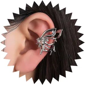 Vintage Butterfly Ear Cuff Earrings Crystal Butterfly Ear Cuff Wrap Earrings Silver Butterfly Ear Crawler Earrings No Piercing Earrings Jewelry for Women
